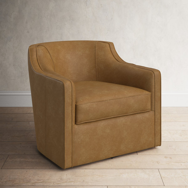 Irving leather best sale swivel armchair